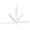 Ekena Millwork Kennewick Architectural Grade PVC Gable Bracket, 108"W x 45"H x 2"D x 4"F, 10/12 Pitch GBP108X45X0204KEN00 - alternate 1